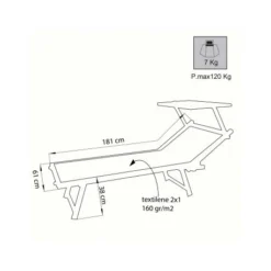 Lettino Prendisole Con Tettuccio Cosma Bari Bianco -Brunner Outlet lettino prendisole con tettuccio cosma bari bianco per spiaggia mare o giardino 2