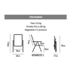 WESTFIELD Sedia Pieghevole Brunner Advancer Small -Brunner Outlet sedia pieghevole advancer small 2