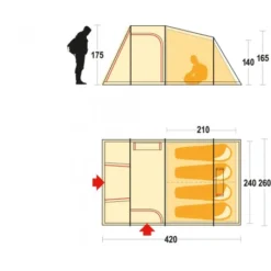 Tenda Ferrino Meteora 4 -Brunner Outlet tenda ferrino meteora 4 family ampia spaziosa abside anteriore campeggio stanziale 2
